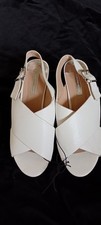 DOROTHY PERKINS WHITE CORK STYLE COLOUR WEDGE SANDALS SIZE 6 NEW.SUMMER WEDDING