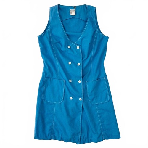 Vintage 60s blue mini dress - vintage,