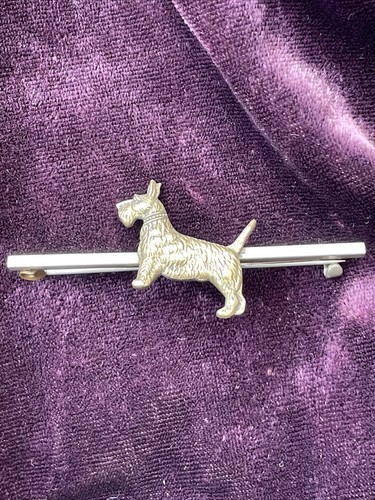 Vintage brass scottie dog bar - vintage,