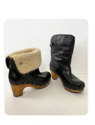 Ugg black leather - leather, boots