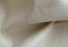Natural Plain Cotton Linen Blend Fabric Embroidery Curtain Craft 55" Wide 
