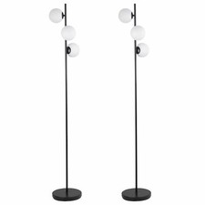 Pair Modern Black Stem Floor