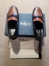 MULBERRY CAMBRIDGE  BICOLOUR LOAFER SMOOTH CALF SHOES SIZE 8 (41)