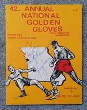Rocky Marciano & Jerry Quarry Dual 1969 Signed Golden Gloves Boxing Program COA