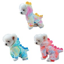 Dog Jumpsuit Clothes Outfit with Cartoon Dinosaur Clothes for Boy Girl Dog
