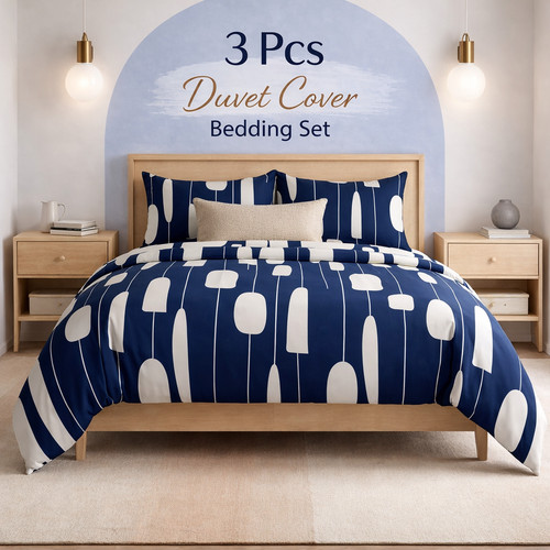 Luka navy reversible bedding - reversible,