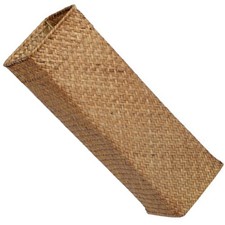 Rustic Flower Vase Tall Wicker Storage Basket Decor Retro Rattan