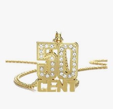 50 Cent Pendant Iced Cuban