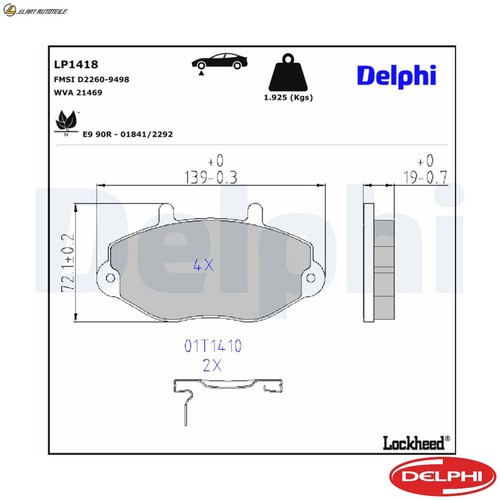 Brake pad set disc - pad,