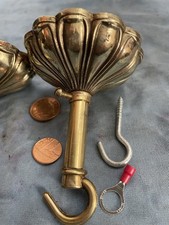1x 81mm chandelier ceiling hook Rose CAST BRASS Old Vintage ART NOUVEAU C1940 50
