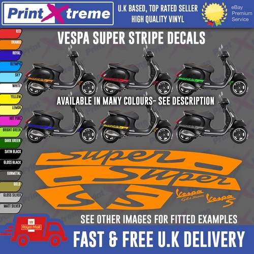 Vespa super stickers decals - super,