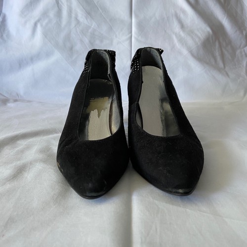 Vintage 80s black - suede, shoes