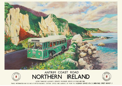 Vintage railway poster - poster, old