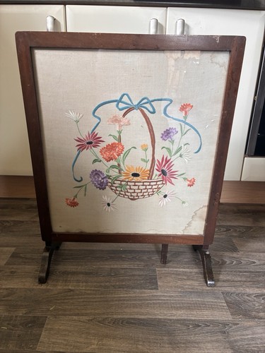 Vintage fire screen - vintage,