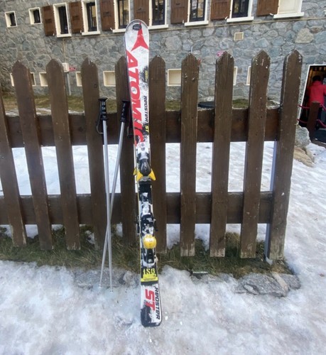 Atomic redster skis poles - &,