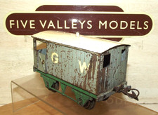 120825/07 Meccano/Hornby O Gauge GWR Brake Van with Opening Doors