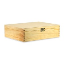 Wooden storage box 22x22x10cm - box,