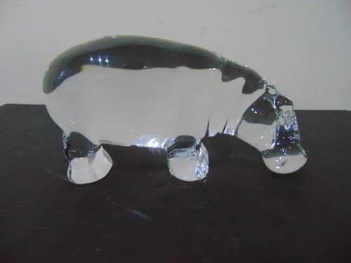 Baccarat crystal hippo - crystal,