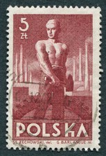 POLAND 1947 5z brown-lake
