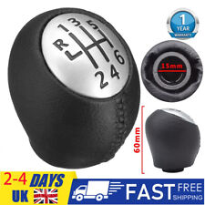 6 Speed Gear Shift Knob PU Leather Aluminium For Renault Megane Clio Laguna UK