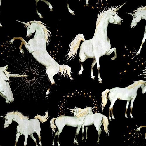 Unicorn stars gold - stars, w/