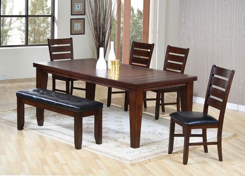 Dark brown dining table - brown,