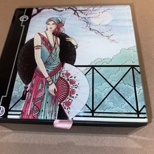 Art Deco Girl with Fan Glass