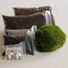 Terrarium Substrate Starter Pack | Gravel, Charcoal, Soil, Decorative Stones | O
