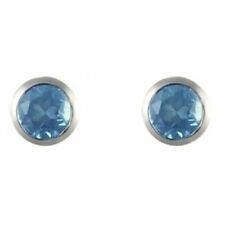 Blue Topaz Stud Earrings 925