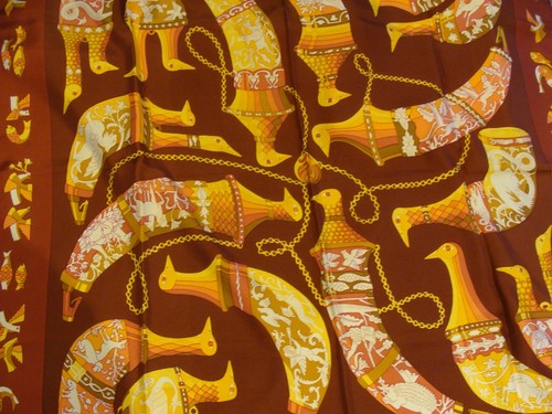 Hermes silk scarf ritote - ,