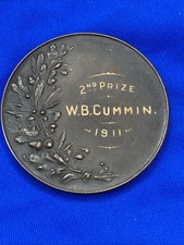 1911 EMRC Moving Target Cup Medal – W.B. Cummin – Large Bronze 50mm Award