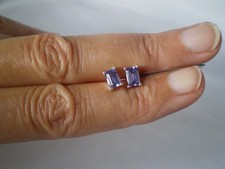 Tanzanite octagon stud
