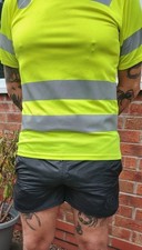 Mens Snickers Hi Vis Work Shirt small gay interest