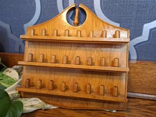 Vintage Wooden Thimble Rack