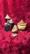 Vintage wooden mushrooms - wooden,