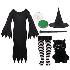 GIRLS WITCH HALLOWEEN COSTUME
