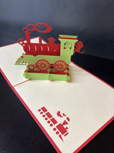 Pop train card - 3d,