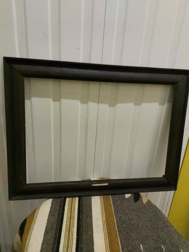 Antique black wooden picture - black,