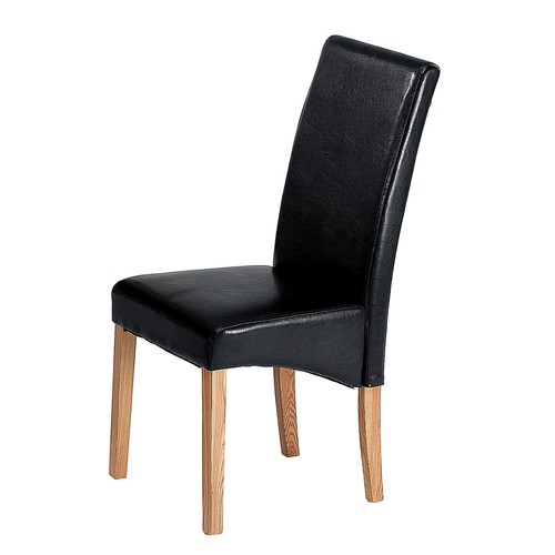 Black leather dining - leather, kitchen