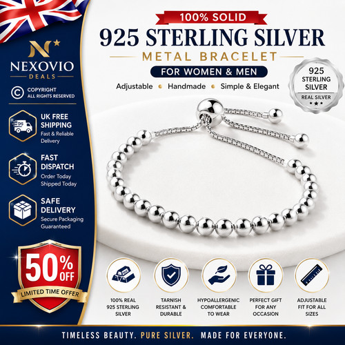 Genuine sterling silver - sterling, beaded