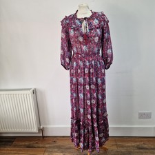 East floral chiffon midi dress - chiffon,