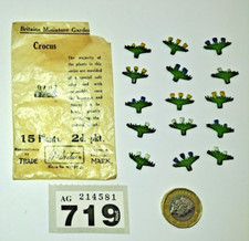 Britains 54mm cast lead garden: #042 - 15 x Crocus in glassine pack