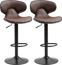 Brown Leather Bar Stools