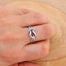 925 Sterling Silver Square Celtic Love Knot Ring Jewellery