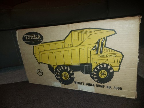 Boxed mighty tonka dump truck