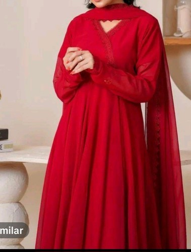Pakistani desi red anarkali - desi,