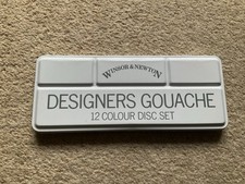 Windsor & Newton Designer Gouache, 12 Colour Disc Set, and Palette 