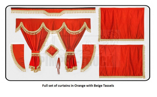 Truck curtains iveco - curtains, orange