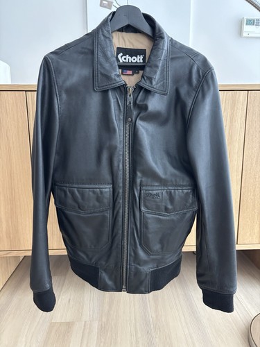 Schott black leather - schott,