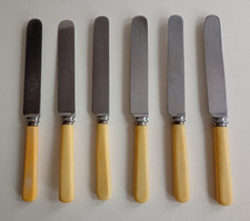 6 Vintage Faux Bone Handle